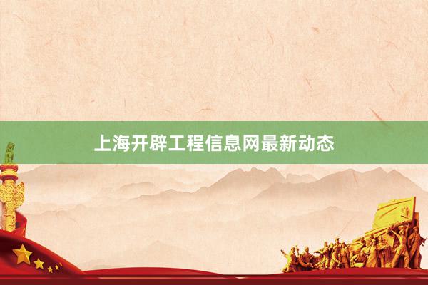 上海开辟工程信息网最新动态